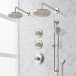 Elita Thermostatic Shower System - Dual Showerheads, Slide Bar and Hand Shower - Cross Handles, , large image number 1