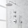 Elita Thermostatic Shower System With 3 Body Sprays and Hand Shower - Lever Handles, , large image number 2