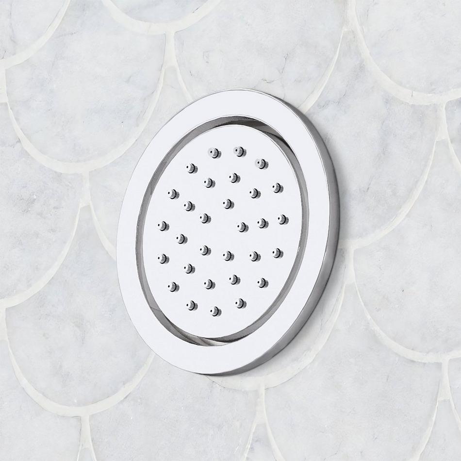 Elita Thermostatic Shower System With 3 Body Sprays and Hand Shower - Cross Handles - Chrome, , large image number 6