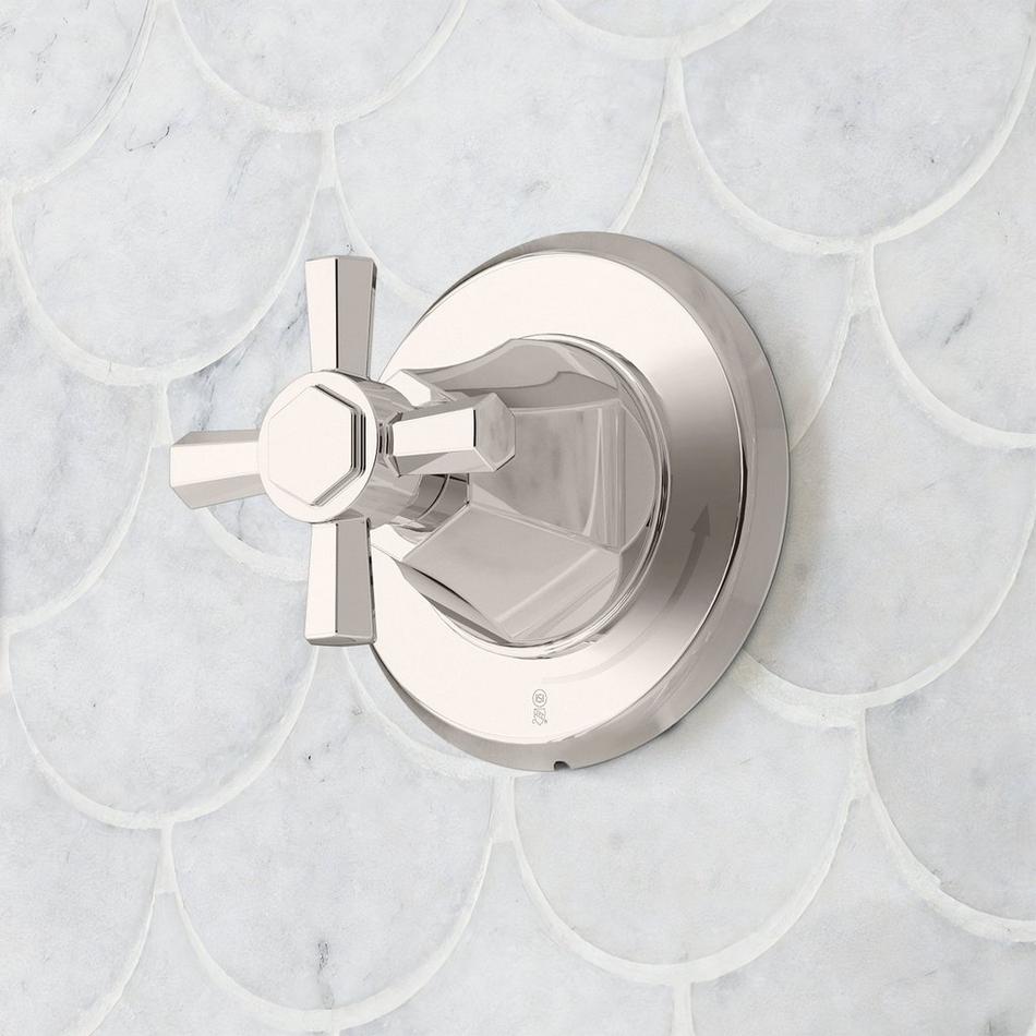 Elita Thermostatic Shower System With 3 Body Sprays and Hand Shower - Cross - Polished Nickel, , large image number 3