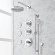 Elita Thermostatic Shower System - 3 Body Sprays, Slide Bar and Hand Shower - Lever Handles, , large image number 2