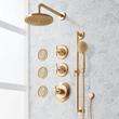 Elita Thermostatic Shower System - 3 Body Sprays, Slide Bar and Hand Shower - Cross Handles, , large image number 0