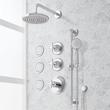 Elita Thermostatic Shower System - 3 Body Sprays, Slide Bar and Hand Shower - Cross Handles, , large image number 2