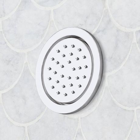 Elita Thermostatic Shower System - 3 Body Sprays, Slide Bar and Hand Shower - Cross Handles