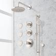 Elita Thermostatic Shower System - 3 Body Sprays, Slide Bar and Hand Shower - Cross Handles, , large image number 3