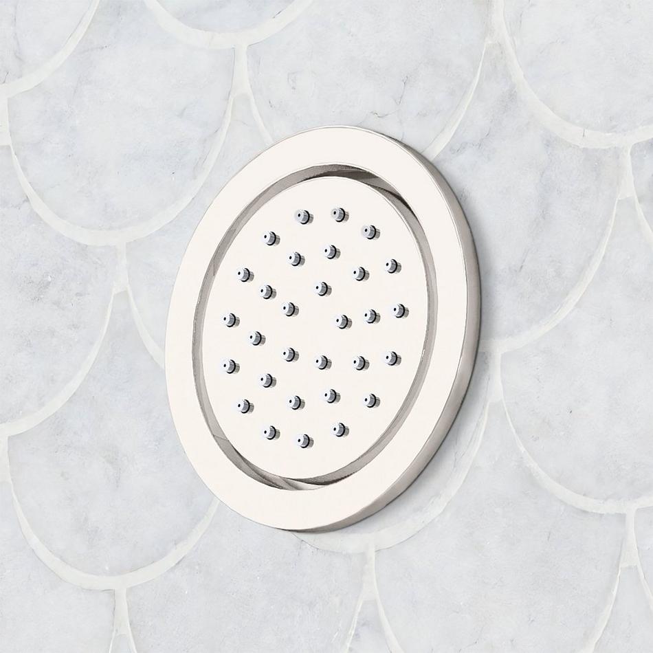 Elita Thermostatic Shower System - 3 Body Sprays, Slide Bar and Hand Shower-Cross-Polished Nickel, , large image number 6