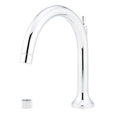 Lentz 4-Hole Roman Tub Faucet and Hand Shower - Less Handles - Chrome