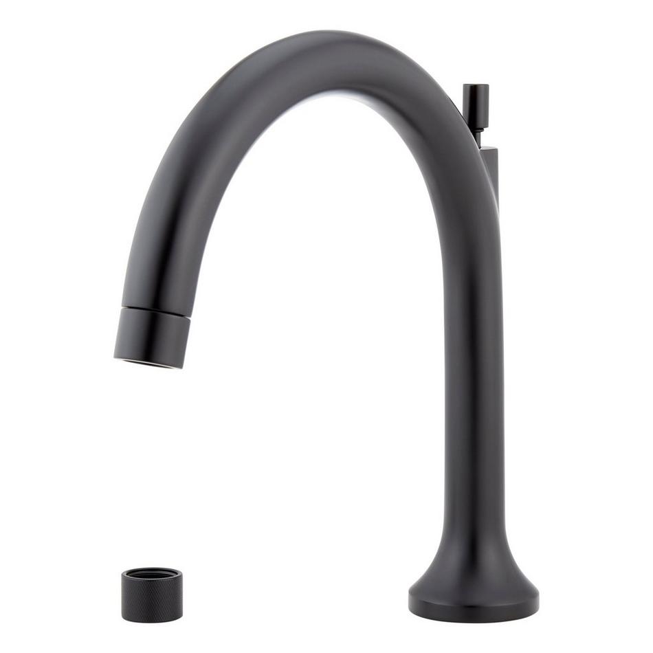 Lentz 4-Hole Roman Tub Faucet and Hand Shower - Less Handles - Matte Black, , large image number 0