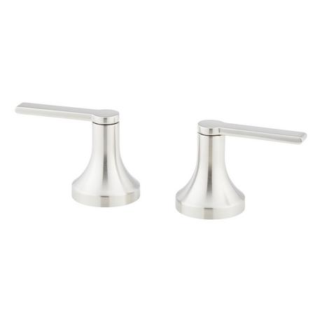 Lever Handles for Lentz 4-Hole Roman Tub Faucet and Hand Shower - Brushed Nickel