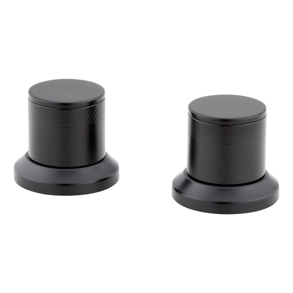 Knob Handles for Lentz 4-Hole Roman Tub Faucet and Hand Shower - Matte Black, , large image number 0