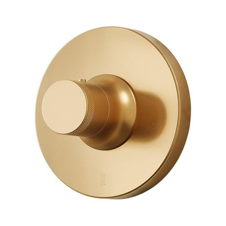 Lentz Thermostatic Shower Valve Trim - Less Handle - Brushed Gold