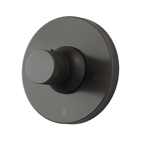 Lentz Thermostatic Shower Valve Trim - Less Handle - Matte Black