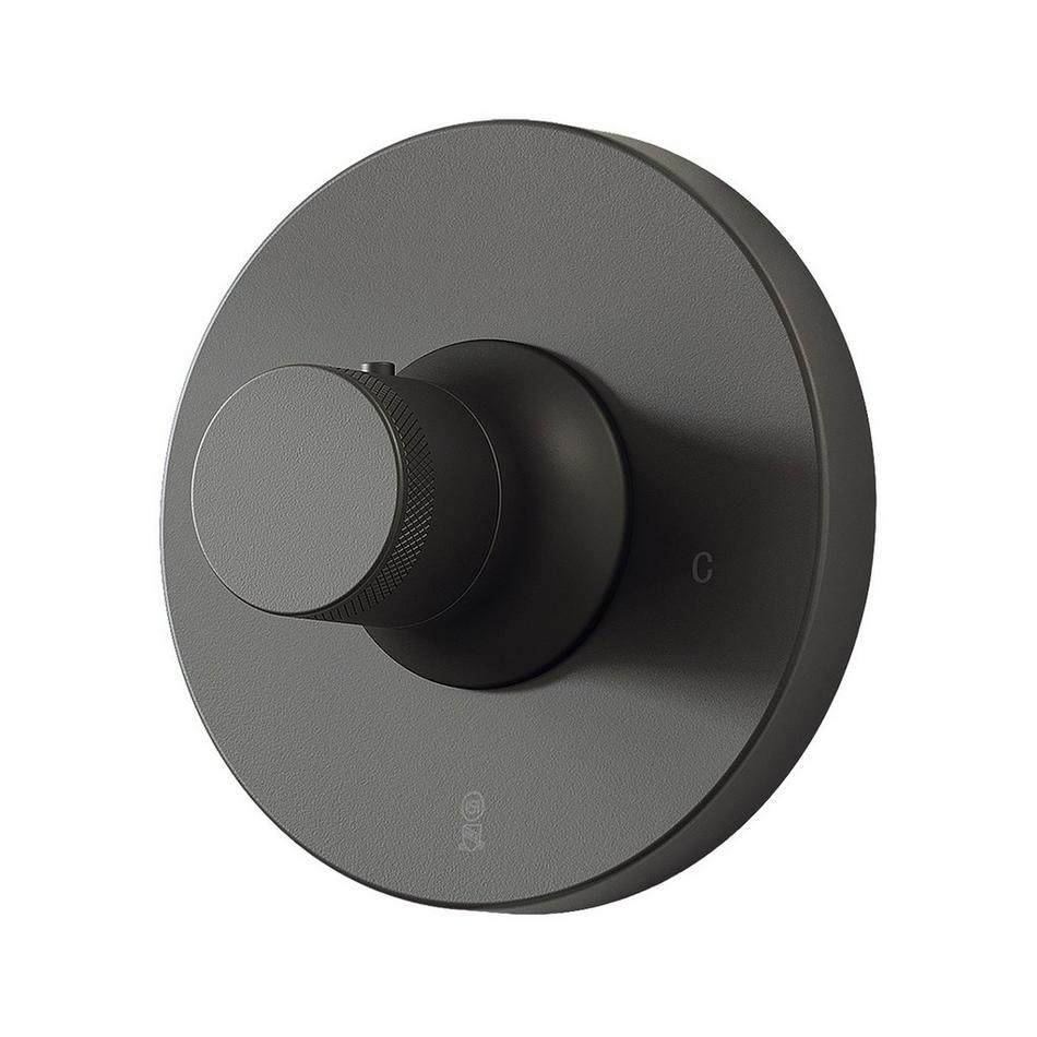 Knob Handle for Lentz Thermostatic Shower Valve Trim - Matte Black, , large image number 0