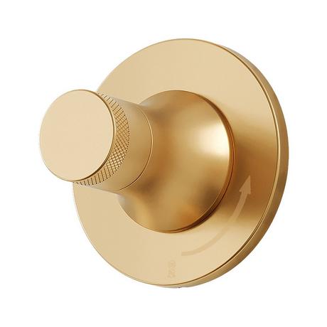 Lentz In-Wall Shower Volume Control Trim - Less Handle - Brushed Gold