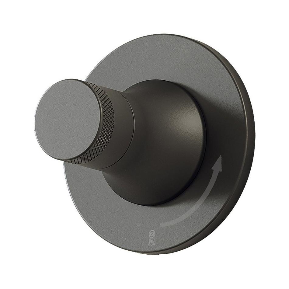 Lentz In-Wall Shower Volume Control Trim - Less Handle - Matte Black, , large image number 0