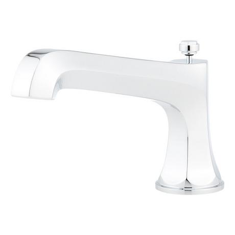 Elita 4-Hole Roman Tub Faucet and Hand Shower - Less Handles - Chrome