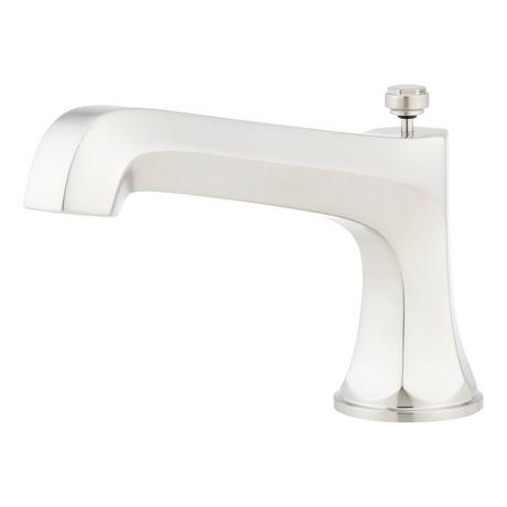 Elita 4-Hole Roman Tub Faucet and Hand Shower - Less Handles - Brushed Nickel