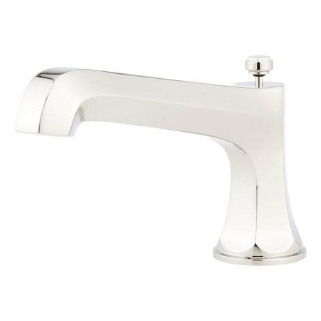 Elita 4-Hole Roman Tub Faucet and Hand Shower - Less Handles - Polished Nickel