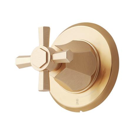 Elita In-Wall Shower Volume Control Trim - Less Handle - Brushed Gold