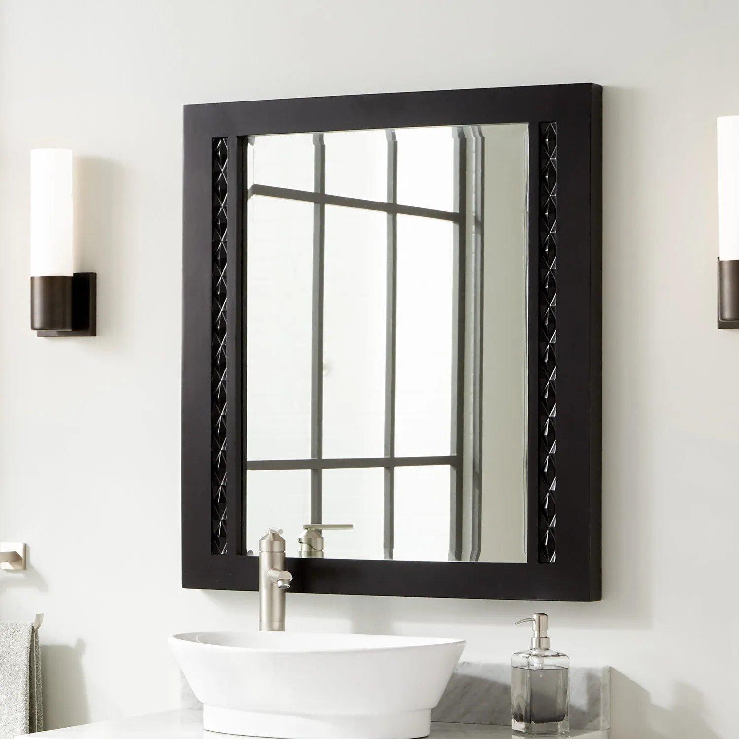 Black deals vanity mirror