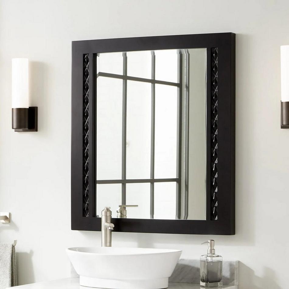 Thorton Mahogany Vanity Mirror - Black, , large image number 1