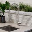 Swinton Single-Hole Stainless Steel Outdoor Kitchen Faucet with Pull-Down Spring Spout, , large image number 0
