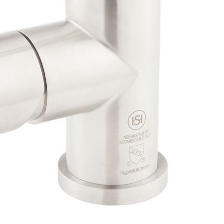 Swinton Single-Hole Stainless Steel Outdoor Kitchen Faucet with Pull-Down Spring Spout