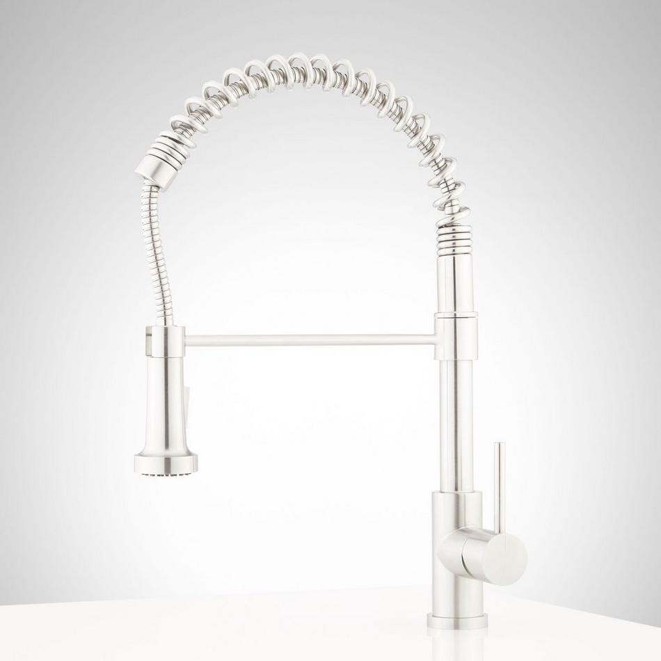 Swinton Single-Hole Stainless Steel Outdoor Kitchen Faucet with Pull-Down Spring Spout, , large image number 2
