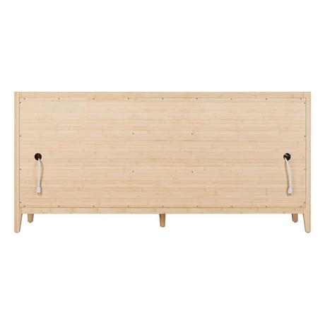 72" Arrietty Vanity with Outlets - Undermount Sinks - Natural Bamboo