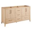 60" Arrietty Double Vanity with Outlets - Natural Bamboo - Vanity Cabinet Only, , large image number 0