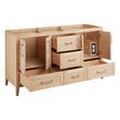 60" Arrietty Double Vanity with Outlets - Natural Bamboo - Vanity Cabinet Only, , large image number 1