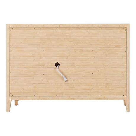 48" Arrietty Vanity with Outlet - Natural Bamboo - Vanity Cabinet Only