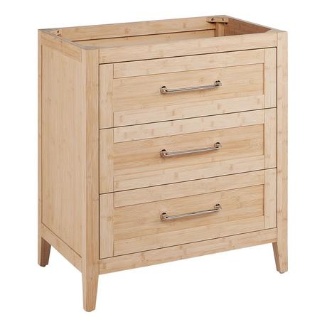 30" Arrietty Vanity - Natural Bamboo - Vanity Cabinet Only