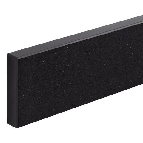 37" 2cm Vanity Backsplash - Carbon Black Quartz