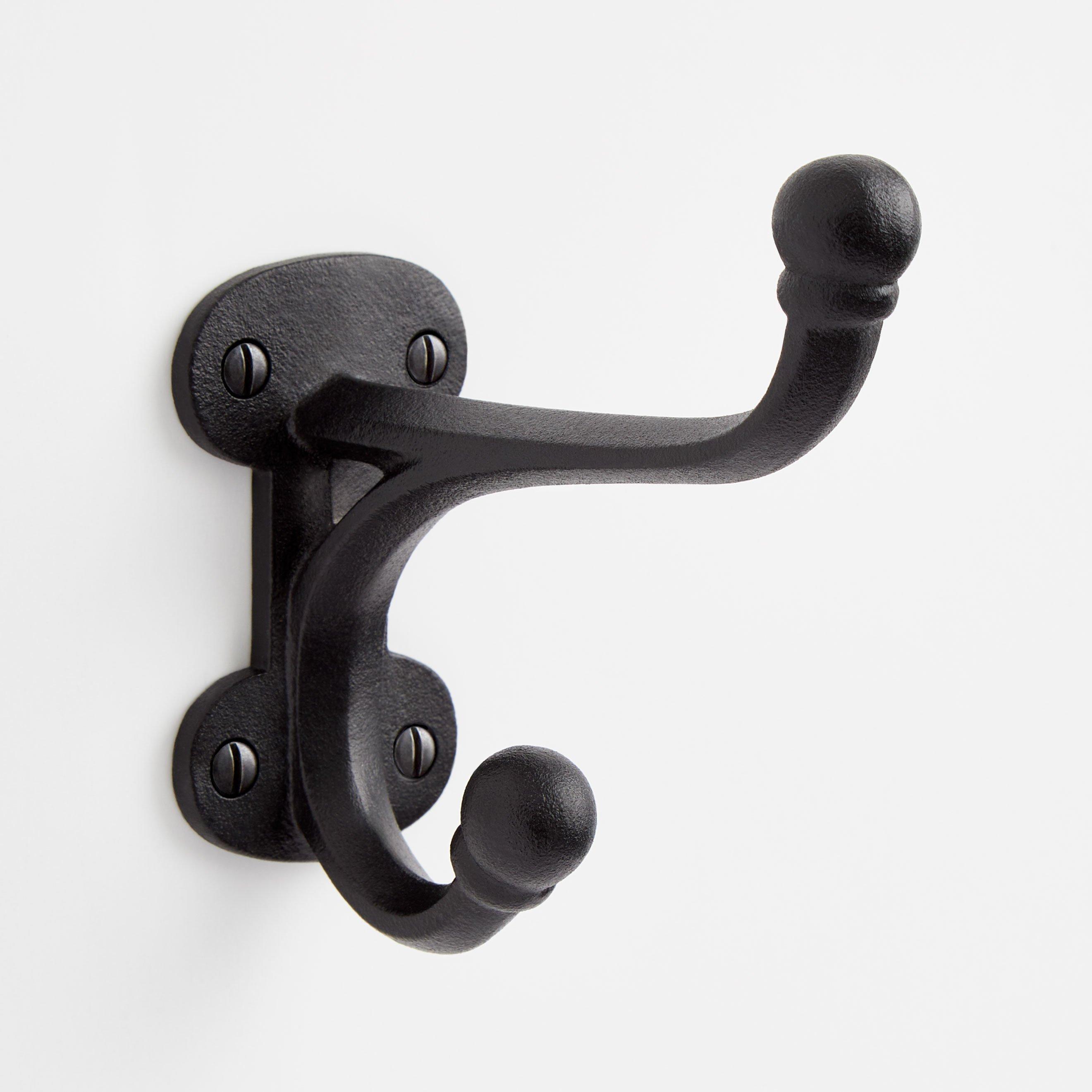 Prue Cast Iron Double Hook | Signature Hardware Prue Cast Iron Double Hook | Signature Hardware