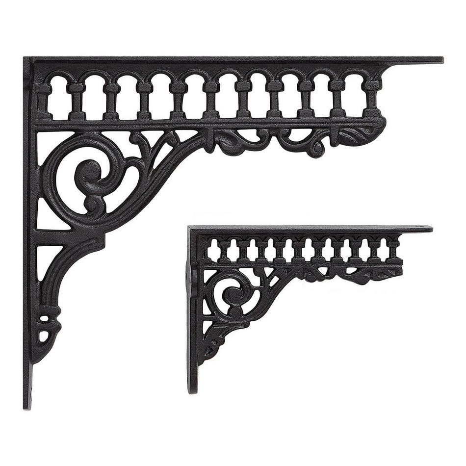 10-1/4" Cressida Cast Iron Shelf Bracket, , large image number 1