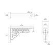 6" Cressida Cast Iron Shelf Bracket, , large image number 2