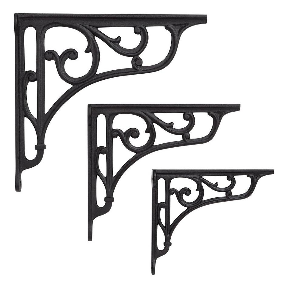 10" Amaranth Cast Iron Shelf Bracket, , large image number 1