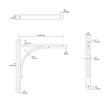 9" Trisden Cast Iron Shelf Bracket, , large image number 2