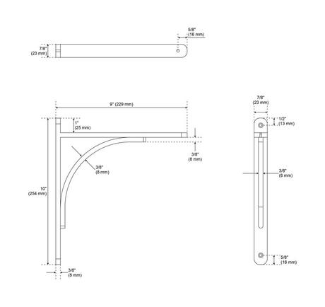 Trisden Brass Shelf Bracket