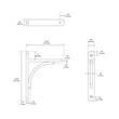 4-3/4" Trisden Cast Iron Shelf Bracket, , large image number 2