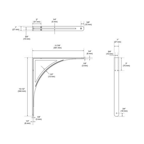 Avril Cast Iron Shelf Bracket