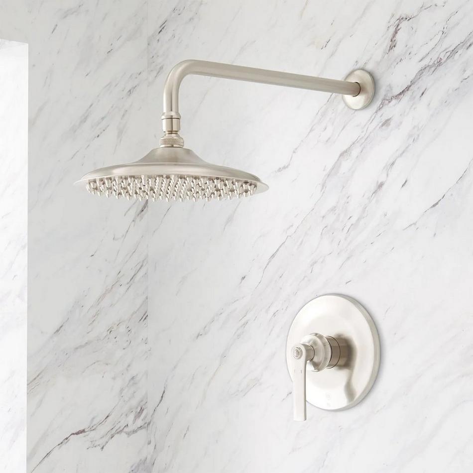 Cooper Pressure Balance Shower Set with Wall Mount 10" Rainfall Shower Head - Brushed Nickel, , large image number 0
