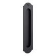 9" Gambon Recessed Brass Pocket Door Pull - Matte Black, , large image number 0