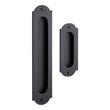 9" Gambon Recessed Brass Pocket Door Pull - Matte Black, , large image number 1