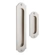 9" Gambon Recessed Brass Pocket Door Pull - Brushed Nickel, , large image number 1