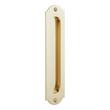 9" Gambon Recessed Brass Pocket Door Pull - Polished Brass, , large image number 0