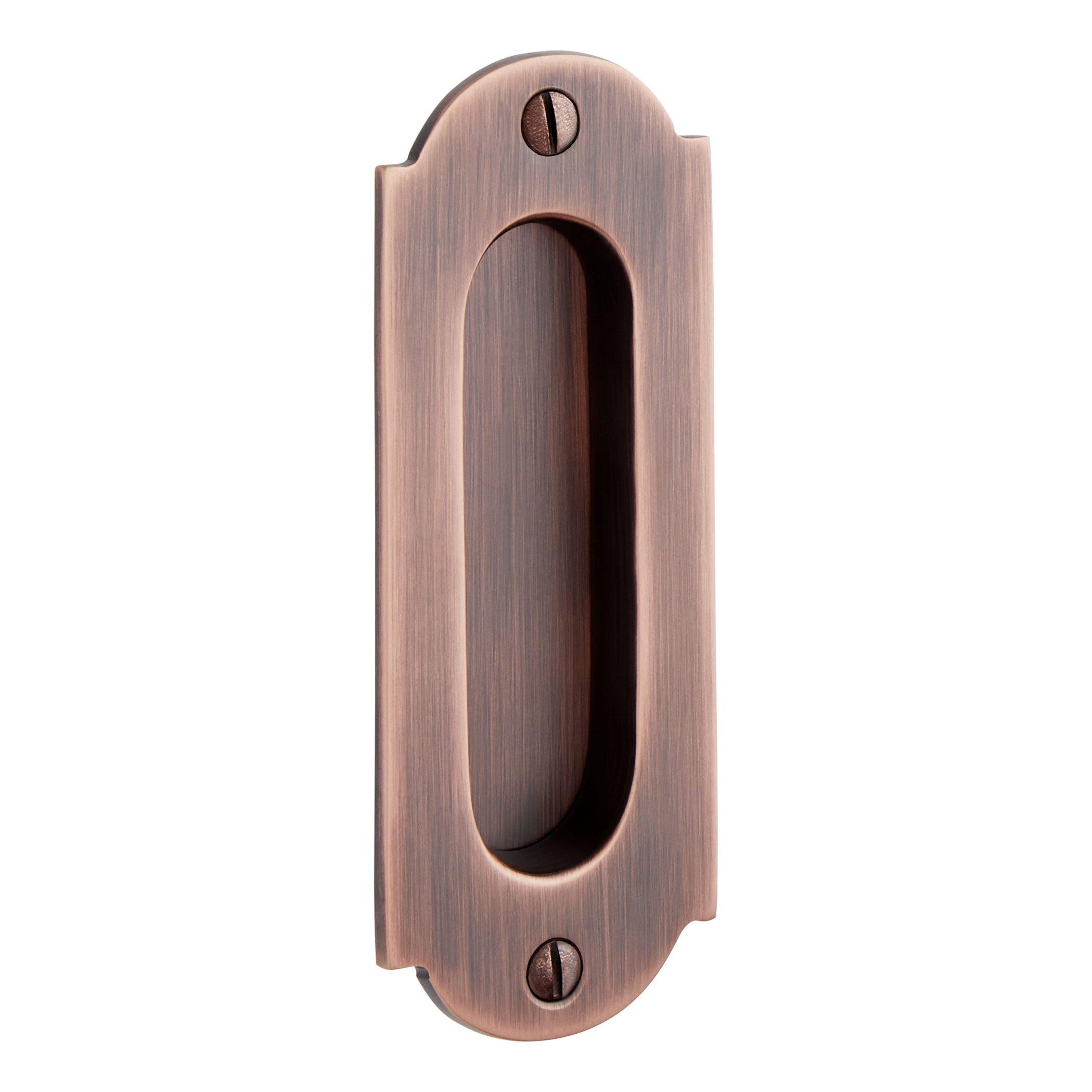 Gambon Recessed Brass Pocket Door Pull | Signature Hardware