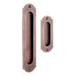 5" Gambon Recessed Brass Pocket Door Pull - Oil Rubbed Bronze, , large image number 1