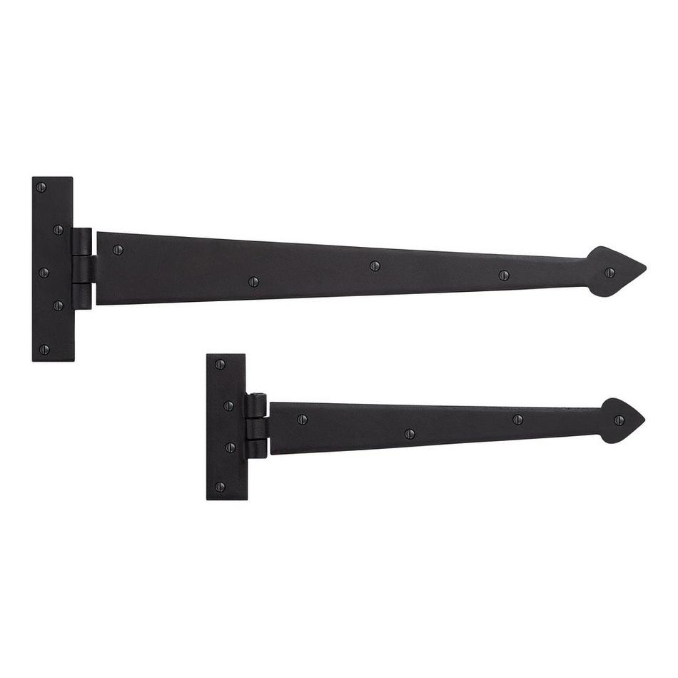 Finbarr Hand-Forged Iron Strap Hinge - Small, , large image number 1